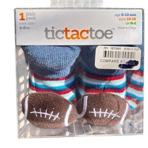 Tic Tac Toe Baby Football Socks New in Box